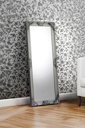 Julian Bowen Rococo Lean-To Dressing Mirror in Silver