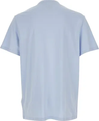 Calvin Klein Mens Crew Neck T-Shirt Light Blue Cotton T-Shirts And Polos