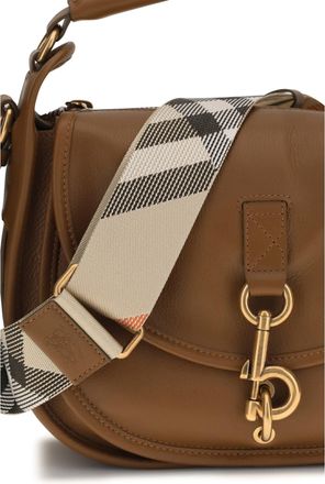 Burberry Womens Crossbody Bag B Clip Hazel Leather Calf Shoulder