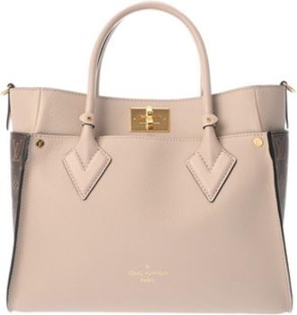 Louis Vuitton Brown Grayish Monogram Canvas Leather Handbag Tote Bag (Pre-Owned)