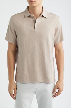 Robert Barakett Brightwood Slub Cotton Polo in String at Nordstrom, Size Xx-Large