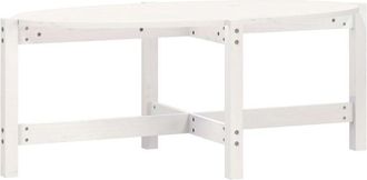 vidaXL Vidaxl - Mesa de centro de madera maciza de pino blanco 118x63x45 cm