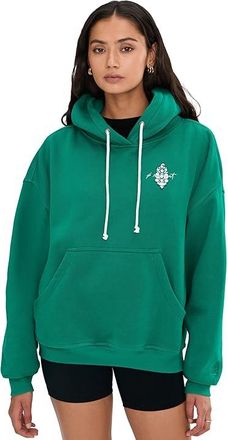 Free People Movement Ctw Final Call Front Logo Womens Sweatshirt Green Glow : LG (Womens 12-14), Cotton
