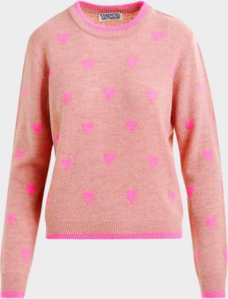 Essentiel Heart-Intarsia Wool-Blend Sweater