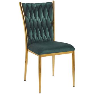 Regalos Miguel Sillas Comedor - Silla Wiwen Golden Terciopelo - Verde