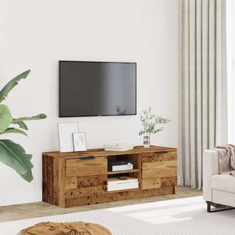 Berkfield Home TV Cabinet Old Wood 102x35x36.5 cm Engineered Wood in Brown
