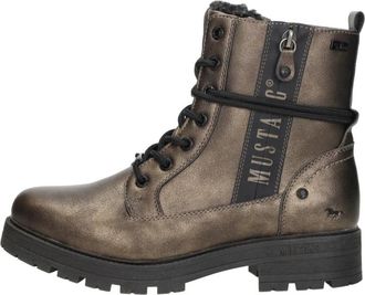 Mustang Veterschoenen Hoog - Dames - Veterlaarzen - Grijs - 37 EU - Schoenen