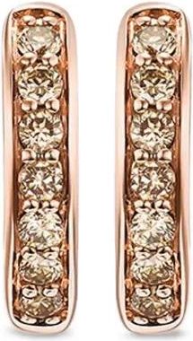 David Yurman Orecchini a cerchio Petite Pavé in oro rosa 18kt con diamanti (12mm)