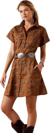 Ariat Womens Cody Dress in Glen Plaid Rodeo, Size 2X-Large, by Ariat
