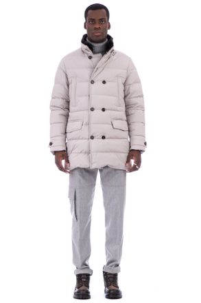 Moorer Zarbo-Stp Down Vest with Removable Beaver Collar