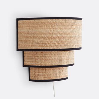 La Redoute Interieurs Drievoudige wandlamp in raffia, Dolkie