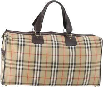 Burberry Pre-owned Weekend Bags, female, Beige, Size: ONE SIZE Pre-owned Boston Bag