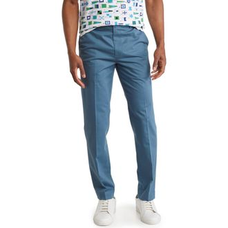 Brooks Brothers Cotton Stretch Flat Front Chino Pants in Real Teal at Nordstrom Rack, Size 30 X 32