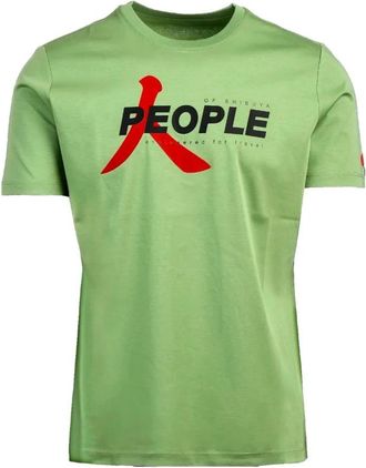 People of Shibuya Ultralicht Groen T-Shirt - Heren - T-shirts - Groen - XL - Leer - Tops