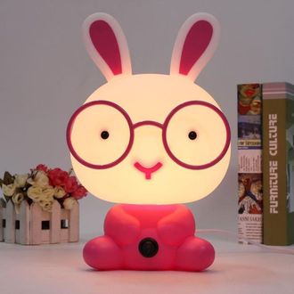 OEM L&aacute;mpara De Mesita De Noche Led - Conejo - Blanca - 19 25 Cm - Para Ni&ntilde;os
