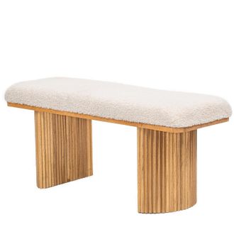 Nordlys Scandinavian Wood Entryway Bench in White