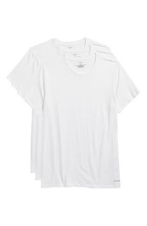 Calvin Klein 3-Pack Cotton Crewneck Undershirts in 100 White at Nordstrom Rack, Size X-Large