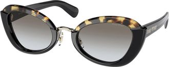 Miu Miu MU05WS 3890A7 Womens Sunglasses Black Size 53