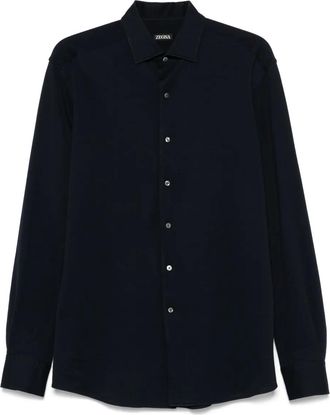 Ermenegildo Zegna Camicia in piqu&eacute; - Blu