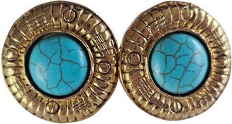 Chanel Vintage Cabochon Clip Earrings