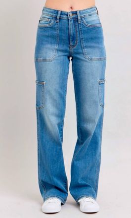 Judy Blue Womens High Waist 90S Straight Denim In Blue