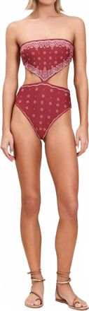 Devon Windsor Rebecca Full-Piece Bikini In Merlot