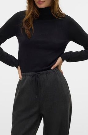 Vero Moda Happy Glitter Turtleneck Sweater in Black Detail W Dtm at Nordstrom Rack, Size X-Small