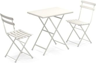 Emu Arc En Ciel Set 2 Sedie Pieghevoli 1 Tavolo Pieghevole Bianco Raggrenzate
