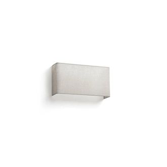 Netlighting Otton Rectangle Horizontal Linen Wall Lamp 2L in White