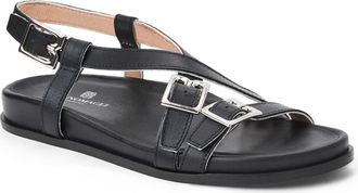 Bruno Magli Gianna Slingback Sandal in Black Nappa at Nordstrom, Size 10.5