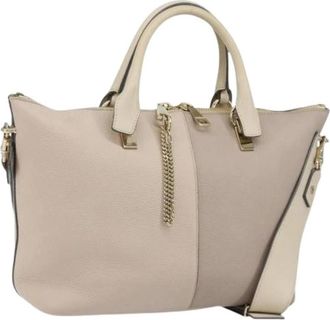 Chlo&eacute; Pre-owned Bicolor Baylee Satchel - Dames - Vintage Handtas - Grijs - ONE Size - Leer - Vintage