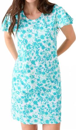 Cabana Life Flutter Sleeve Shift Dress In Rosemary Beach