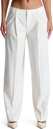 Naked Wardrobe Relaxed Fit Wide Leg Pants in White at Nordstrom, Size X-Small