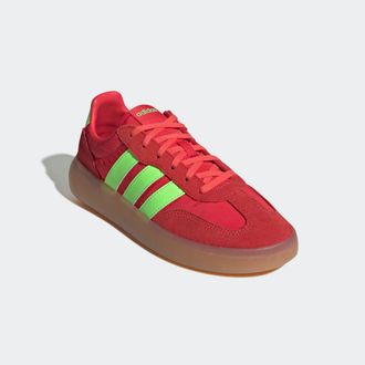 adidas Sneaker ADIDAS SPORTSWEAR BARREDA DECODE, Damen, Gr. 38,5, rot (pure ruby, lime burst, semi lucid rot), Leder, Textil, Schuhe Sneaker, inspiriert vom 