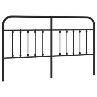 vidaXL Cabecero De Metal Negro 160 Cm Vidaxl