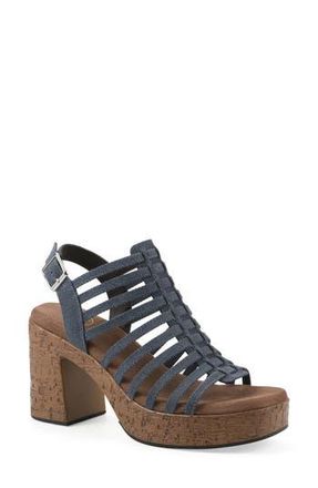 White Mountain Barbea Platform Sandal in Denim Blue/Fab at Nordstrom Rack, Size 7.5