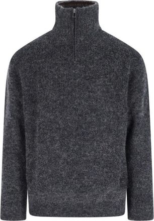 Paul Smith Textured Knit Sweater With Round Neckline In Timeless Grey