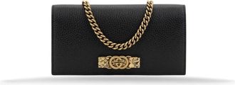 Gucci Leren Schoudertas met Kaartsleuven - Dames - Schoudertassen - Zwart - ONE Size - Leer - Tassen