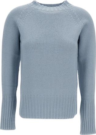 Drumohr Ronde hals gebreide kleding - Dames - Ronde hals truien - Blauw - M - Wol - Truien & Vesten