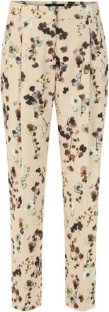 Marc Cain Broeken, Dames, Beige, M, Tapered Broeken