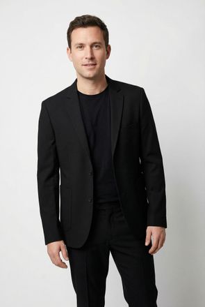 Lindbergh Sakko LINDBERGH, Herren, Gr. XXL, schwarz, Web, Obermaterial: 65% Polyester, 31% Viskose, 4% Elasthan. Futter: 100% Polyester, meliert, unifarben, nor