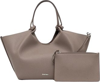 DKNY Paula Medium Tote - Dames - Shoppers - Beige - ONE Size - Leer - Tassen