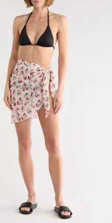 Abound Printed Mesh Sarong in Ivory Cherry Multi at Nordstrom Rack, Size Large/x-Large
