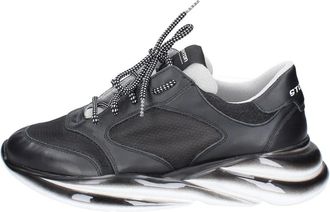 Stokton Lace Sneakers - Heren - Sneakers - Zwart - 42 EU - Leer - Schoenen