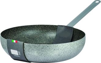 Trade Shop Trade Shop - Anti-stick Aluminum Frying Pan Gray Stone &Oslash; 34 / 38cm With Kitchen Handle - -di&aacute;metro 38cm