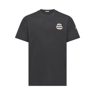 Moncler T-Shirts, male, Blue, Size: XL Ss T-Shirt