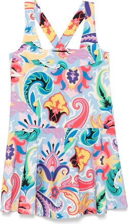 Etro paisley mini dress - women - Cotton - 38 - Blue