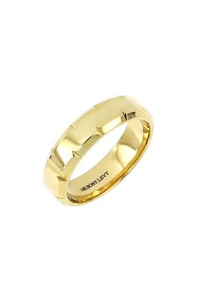Bony Levy Mens 14K Gold Jaggered Cut Ring in 14K Yellow Gold at Nordstrom, Size 10