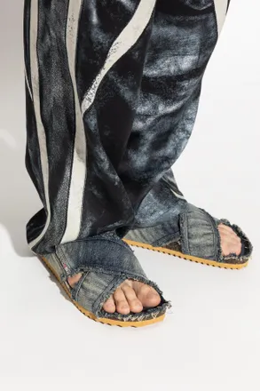 Diesel Slides D-WOODSTOCK, Mens, Navy Blue