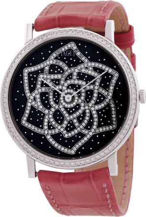 Piaget Altiplano Hand Wind Diamond Black Dial Watch G0A38085